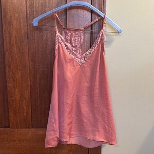 Allison Joy Pink Lace Trim Cami Top